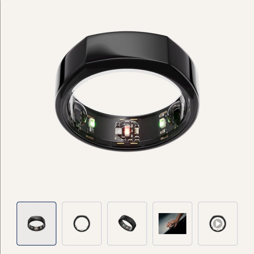 Worn Twice! Oura Ring Gen3 Heritage Black US9 Set